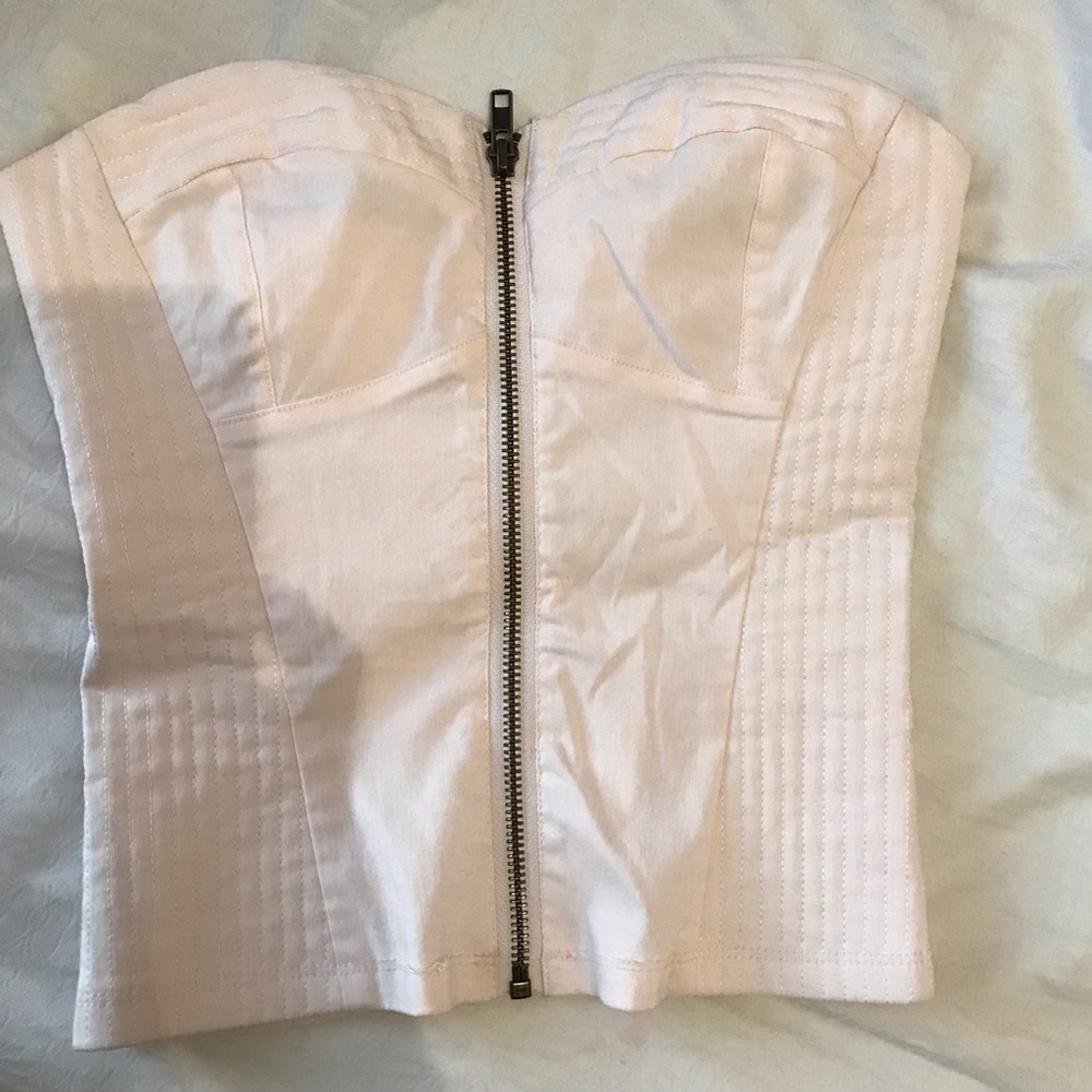 H&M pink corset top XS